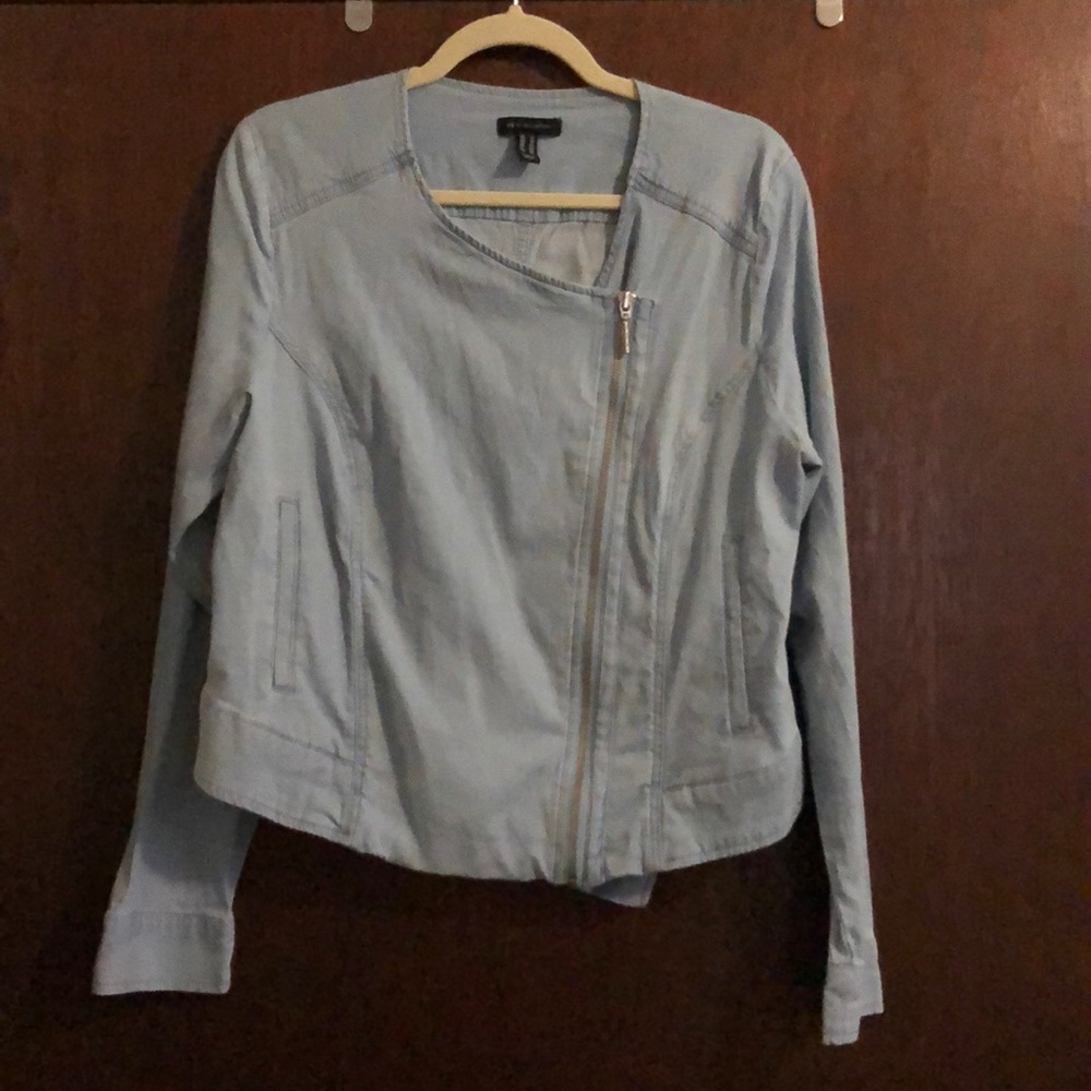 Lightweight jean moto jacket size 12